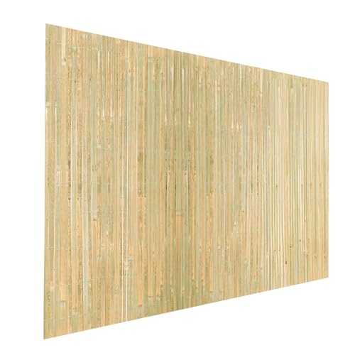 Bamboo Slat Fencing 6ft H x 13ft L, Handwoven Natural