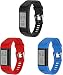 Produktbild Chainfo Uhrenarmband kompatibel mit Garmin Approach X10 / Approach X40 / Vivosmart HR+ Plus, Premium Weiches Silikon Verstellbarer Ersatzgurt NO221112 (Pack of 3)