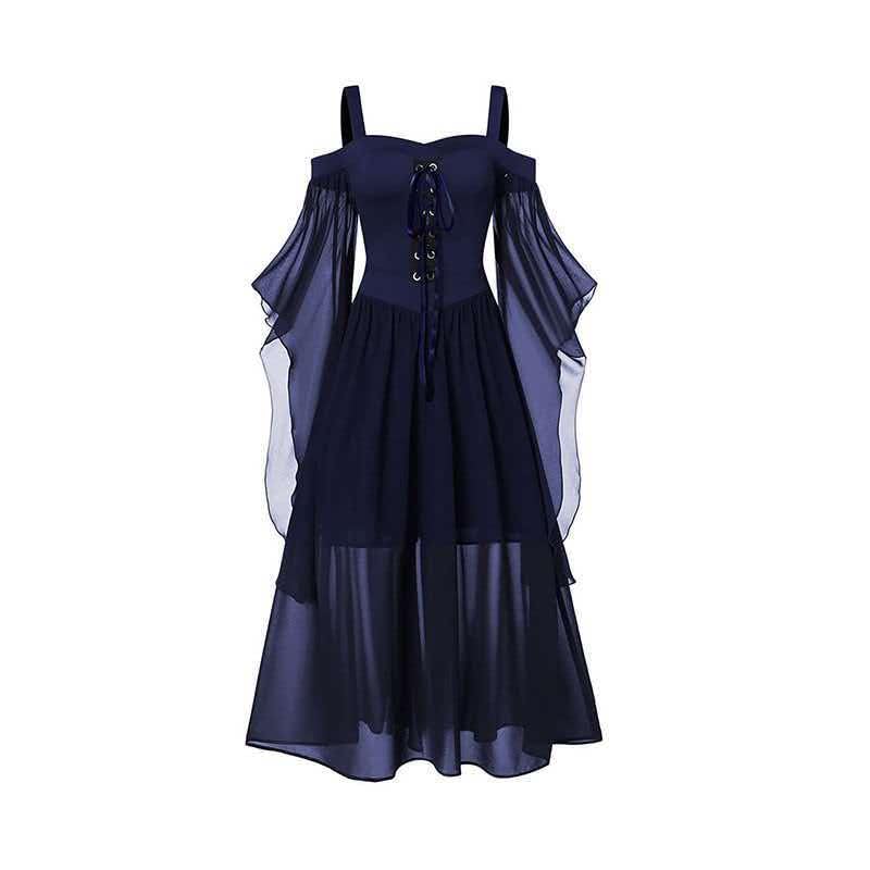 Halloween Costumes Women Adult Dresses Gothic Skeleton Party Vintage Dress โ image 1