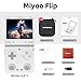 Miyoo Flip V2 Retro Game Console,3.5 Inch IPS Classic System and 3000mAh Battery Retro Video Games Consoles,with 64G TF Card and Wireless Networt Handheld Console Casual Game Console(Black)