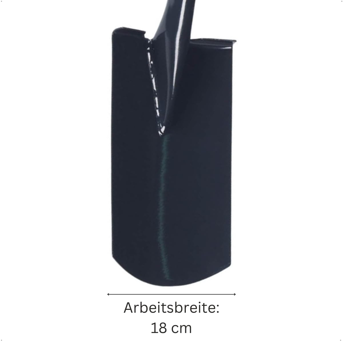 Rekord Gärtnerspaten (gehärteter Stahl, pulverbeschichtet) mit Tritt und 85 cm T-Stiel aus Buchenholz, Schaufelmaße: ca. 18 x 18 cm, Gewicht: 1,6 kg, eingestielt und verschraubt