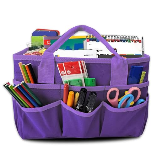Sac fourre-tout pour enseignants à compartiments pour crayons - 6