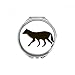 Black Wolf Animal Portrayal Hand Compact Mirror Round Portable Pocket Glass