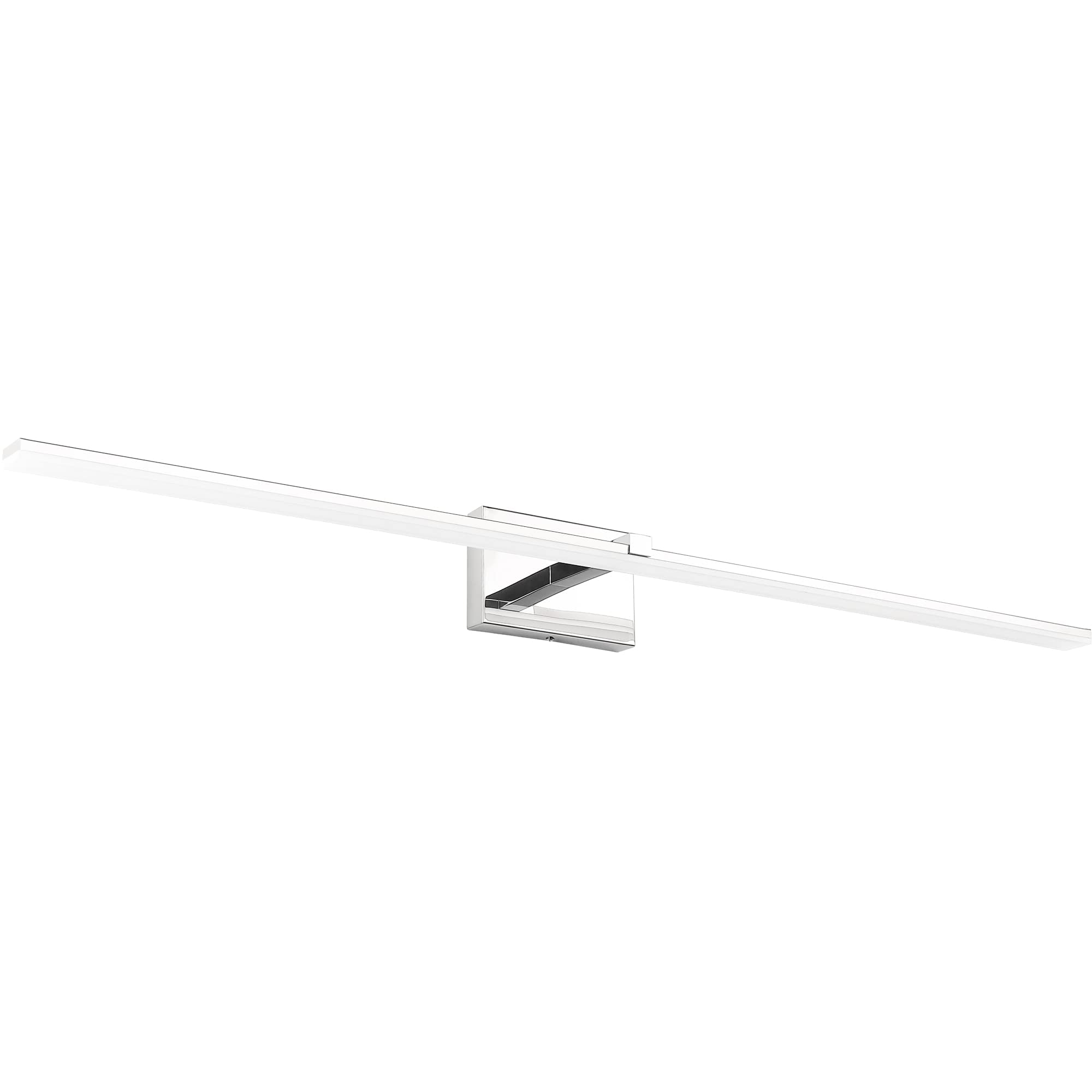 ZUZITO 48 inch Chrome Bathroom Light Over Mirror Dimmable Modern LED Vanity Lighting Fixtures