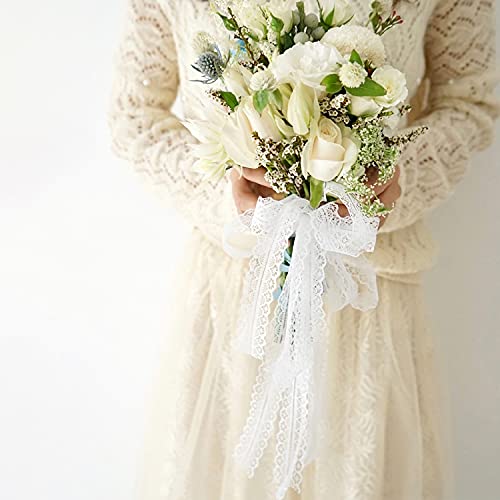 Nsilu Floral Pattern Fabric Lace Ribbon Trim For Sewing& Crafts Hair Bow Making, Gift Package Wrapping 1 Inch Wide (Black, 25 Yards) #TOP1