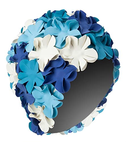 Sporti Flower Swim Cap (Blue Multi) #TOP1