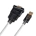 DTech Serial Cable to USB Adapter DB9 Male RS232 Port Supports Windows 11 10 8 7 Mac (6 Feet, PL2303)