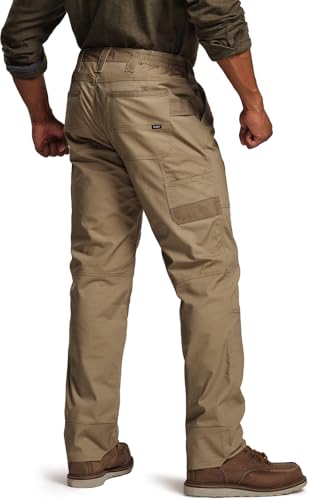 Image of CQR Men's Quick Dry Work Pants, Water Resistant Outdoor Tactical Pants, Lightweight Stretch Cargo Hiking Pants