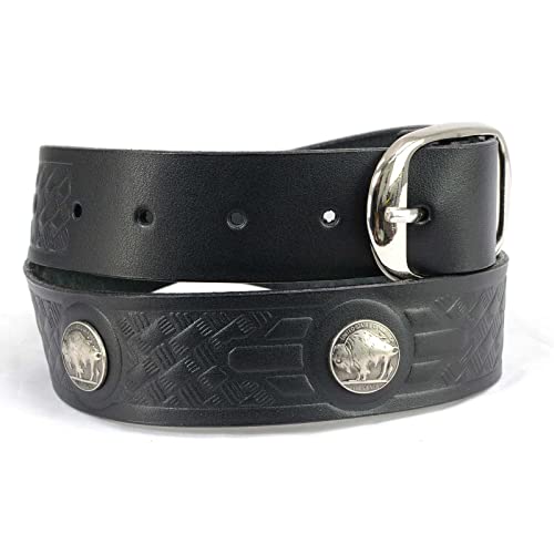 Image of Milwaukee Leather Men's Interchangeable Buckle Leather Belts | 1.5 inch Wide; Emblem Designed; Biker Culture Style; Everyday Wear; Premium Leather