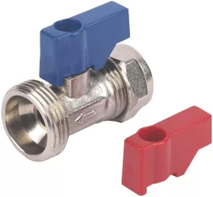 NPH Washing Machine Dishwasher Hot and Cold Straight Tap Valve Connector, 15mm x 3/4", Silver