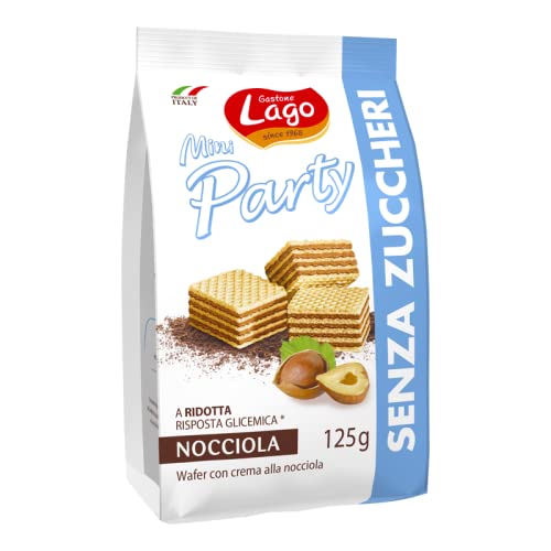 LAGO, Mini Party 125g, Wafer senza Zucchero con Vellutata Crema...
