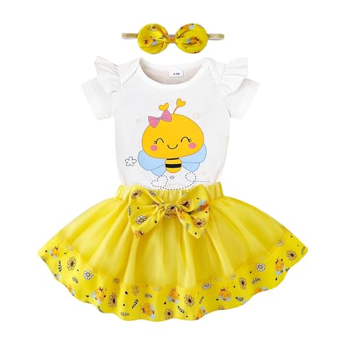 Baby Girl Clothes Newborn Summer Outfits Cute Infant Mesh Skirt Ruffle Romper Headband 3pcs Set 0-18 Months