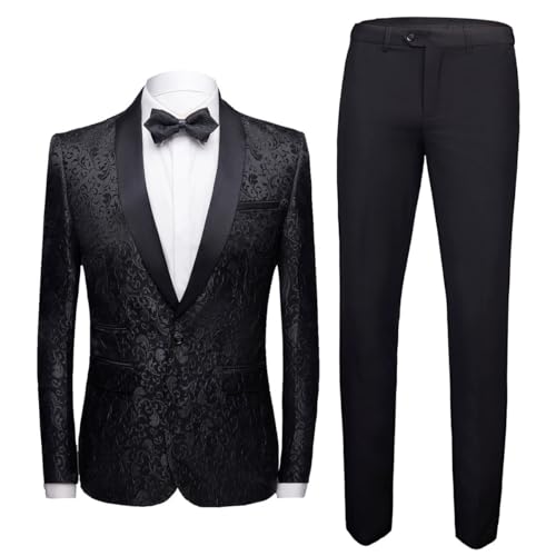Stylish Men’s Business 2 Piece Suit Set with and Pants for Wedding, Formal, and Party Use