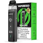 VAPORESSO XROS PRO POD Vape Kit [Black] - Refillable, Rechargeable Long Lasting Battery, 30W Max Output, Dual Firing Modes, Fully XROS PODs Compatible, E Cigarettes, No Nicotine No Liquid