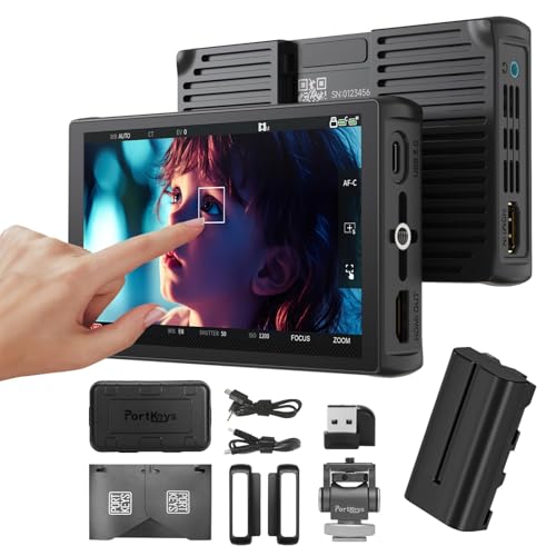 Image of Portkeys LH5C Camera Field Monitor with NP-F550T Battery 5.4 inch 800nits Wired Control for Sony A7MV /A9II /A7SIII /A7MIV /A9M3 /A6700 /A7CII /FS5 /FS7 /FX2 /FX30 /FX6 /FX9 /PXW-Z200 /A1 /ZV-1 /ZV-E1, Canon R5 /6 /7 /8