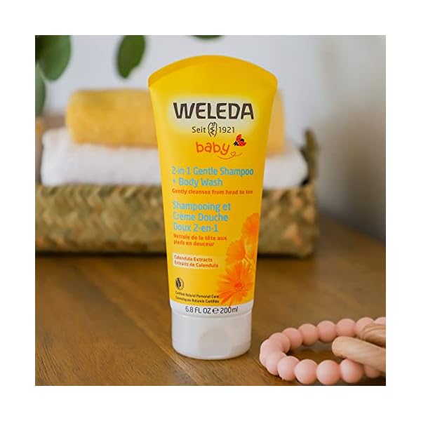 WELEDA Bio Baby Calendula Waschlotion & Shampoo(1 x 200ml) & Bio Baby Calendula Wundschutzcreme 30ml - Naturkosmetik… – Bild 4