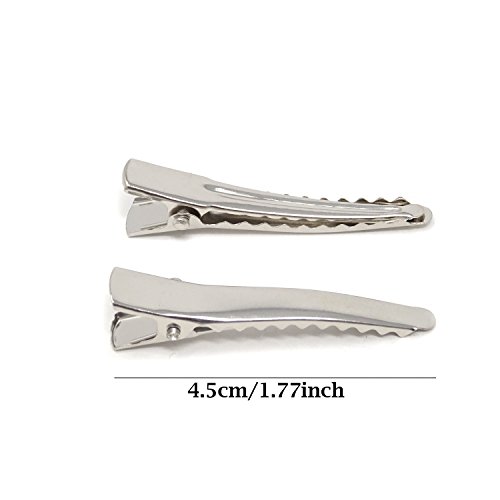 Honbay 50Pcs Silver Tone Metal Alligator Hair Clips For Diy Crafts Or Diy Hair Accessories (4.5Cm/1.77Inch) #TOP1