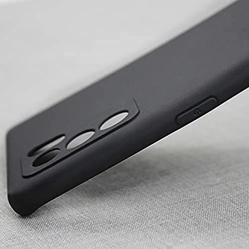 Image of BlazeTech for [ Oppo Reno 6 Pro 5G / Reno6 Pro 5G ] Liquid Silicone Back Case Cover Flexible |Inner Lining| with Camera Protection Back Cover for [ Oppo Reno 6 Pro 5G / Reno6 Pro 5G ] - Black