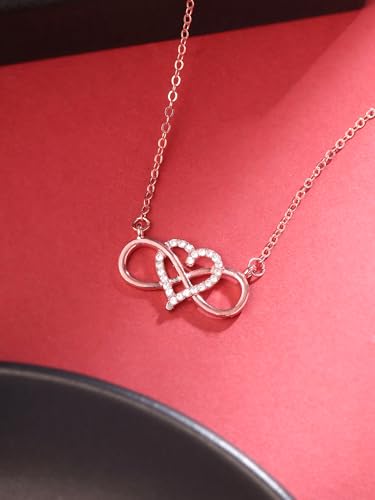 Image of Yellow Chimes Necklace for Women | Fashion Rosegold Plated Necklace for Girls | Infinity Charm Pendant Chain