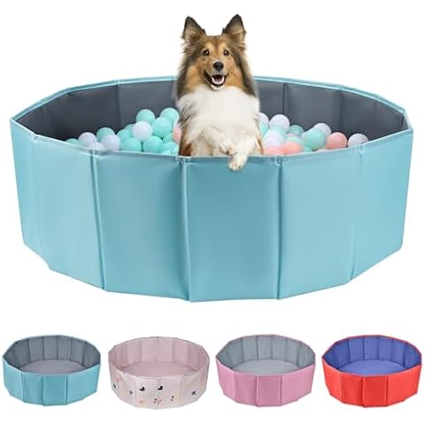 ChengFu Dog Ball Pit, Foldable Ball Pit for Dogs, Ball Pit for Dogs, Dog Ball Pit for All Types of Dogs, Suitable for Indoor and Outdoor Activities (39.37inches in Diameter,No Ball Included) Cover