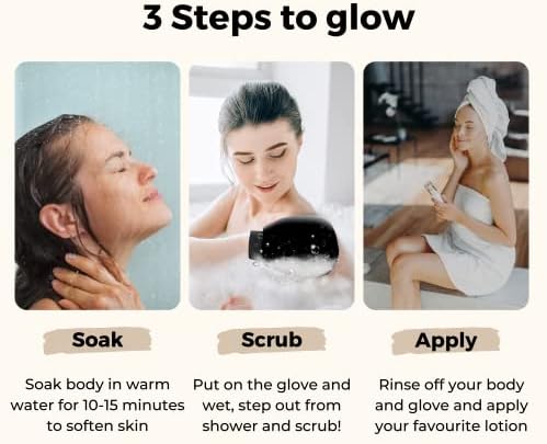 Ghar Soaps Exfoliating Gloves For Dead Skin Body, Pink (Pack of 2) | Loofah for Women/Loofah for Men | Gentle On Skin | Easy To Use | All Dead Skin Cells, Blackheads, Impurities, Sustainable