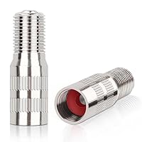 Yeepeo 2 Stück Ventilverlängerung Autoventil, 27mm Ventilverlängerungen Adapter Kupfer Autoventil Verlängerung Gerade, Autoventil Ventil Verlängerung Adapte für Scooter, Auto, PKW