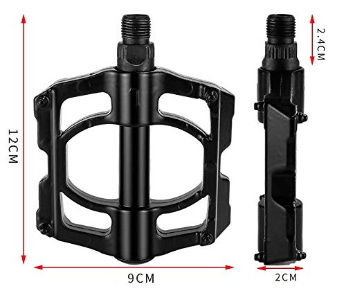Free-fly Mountain Bike Pedals - MTB Pedal for BMX 9/16 Non-Slip Lightweight Aluminum Alloy Off Road Bicycle Cycling Platform Cycle Pedal
