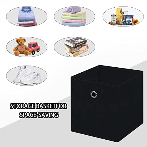 NieEnjoy-Black-Foldable-Storage-Cubes-Bins-11-Inch-Cloth-Storage-Cube-Fabric-Storage-Box-Cubes-Organizer-Baskets-with-Dual-Handles-for-Home-Organizer-Set-of-3-Black