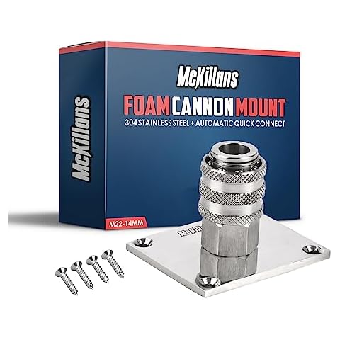 McKillans Automatic Foam Cannon Mount - 304 Stainless Steel - Automatic Quick Connect Cover