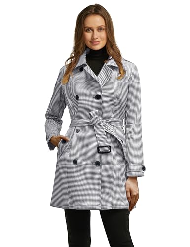 Wantdo Women's Waterproof Trench Coat Classic Lapel Outerwear Coat with Belt