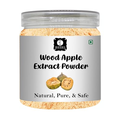 Image of EDZZEL Dried Wood Apple Extract Powder | Fine Powder for Culinary Recipes, Beverage Blends, Baking, Dessert Mixes & Food Preparation | Versatile Kitchen Ingredient