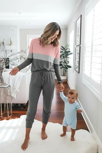 ETCYY NEW Lounge Sets for Women Sweatsuits Sets Two Piece Outfit Long Sleeve Pant Workout Athletic Tracksuits 6