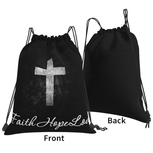 Jesus Drawstring Bags Christian Gym Bag Backpack Christ Bible Sackpack for Women Men3