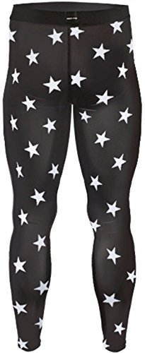 New 124 Skin Tights Compression Leggings Base Layer Black Running Pants Mens (XL) - Thumbnail 4