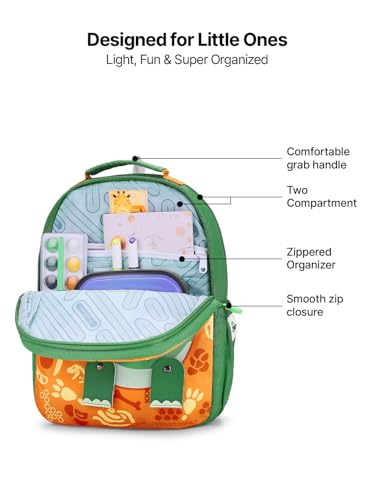 Image of uppercase Fantasy School Bag for Kids | Preschool Lightweight 9L Capacity Backpack for 3-5 Years Boys & Girls | Padded Comfortable Adjustable Shoulder Straps & Name Card | Spacious & Multiple Pockets