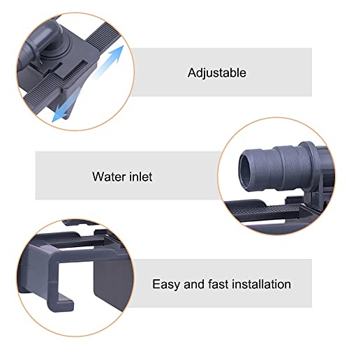 MiOYOOW Aquarium Wasserrohrklemme,Verstellbarer Aquarium Wasserrohrschelle Aquarium Kunststoff Schlauchhalter mit 12mm Innendurchmesser für Weiches Wasserrohr