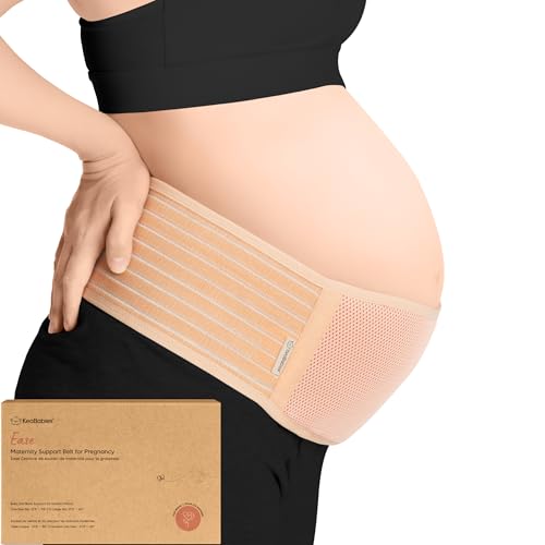 KeaBabies Schwangerschaft Bauchgurt für Schwangere - 1-Pack Weiches und Atmungsaktives Schwangerschaftsgürtel leicht verstellbarer Bauchband für den Rücken Beckenstütze bequem (Classic Ivory M/L)