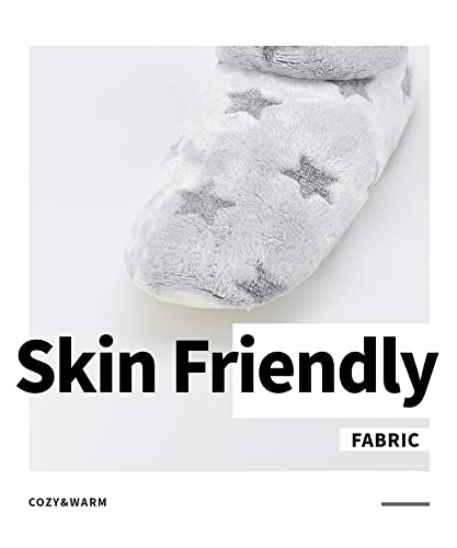 Image of DICUIRD Womens Fuzzy Slipper Socks Non Slip Soft Sole House Booties | Fluffy sherpa lined women slipper socks, non-slip soft sole, warm cozy indoor house booties for all-day daily wear