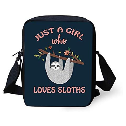 Belidome Sloth Hanging Tree Mini Shoulder Bags Adjustable Durable for Women Girls Gifts, Just A Girl Who Likes Sloths Cover
