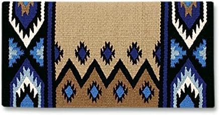 HUMAYL Saddlery Saddle Pad/Blanket for Horses Western Show Horse Saddle Blanket New Zealand Design Handmade Wool Saddle Blanket Top Wool Saddle Pad Regular Size : 34" L x 36" W x 1" inches PAD064
