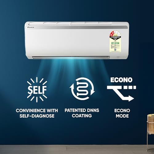 Image of Daikin 1.0 Ton 2 Star, Fixed Speed Split AC (Copper, PM2.5 Filter, FTQ35XV16, White)