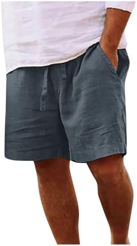 Muscularfit Men’s Summer Casual Cotton Linen Shorts with Drawstring Elastic Waist, Beach Shorts with Pockets, Outdoor Fashion Muscularfit Men’s Summer Casual Cotton Linen Shorts with Drawstring Elastic Waist, Beach Shorts with Pockets, Outdoor Fashion