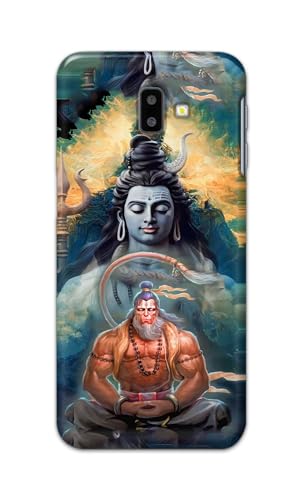 Image of PRINTFIDAA Printed Hard Back Cover Case for Samsung Galaxy J6 Plus | Samsung J6+ Back Cover (Lord Shiva and Hanuma) -112