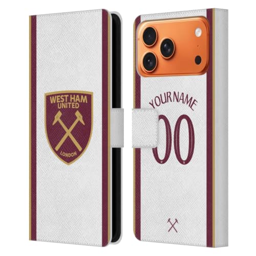 Étui West Ham United pour iPhone 17 Pro Max Coque Portefeuille Cuir