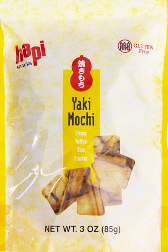 Hapi Yaki Mochi Crispy Puffed Rice Crackers 3 oz (Pack of 12) - image 1