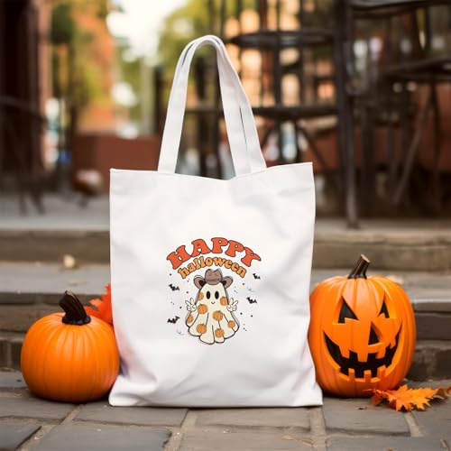 Kazova-Halloween-Canvas-Tote-Bag-Aesthetic-Cute-Ghost-Tote-Bag-Funny-Cotton-Canvas-Tote-Bag-Halloween-Shoulder-Bag-For-Women-Reusable-Grocery-Bag-Shopping-Beach-Bag