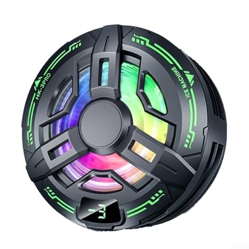 Ventilador magnético para teléfono móvil de 15 W con 3 niveles, ventilador silencioso RGB para videojuegos, soporte Clip-on Type-C