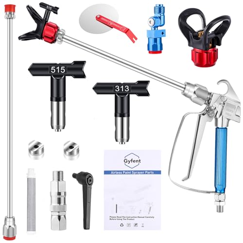 Gyfent 8Pcs Airless Paint Sprayer Gun Kit, 3600PSI Airless Spray
