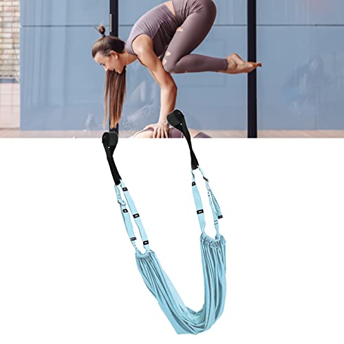 Waist Back Leg Stretch Strap Yoga Fitness Band,Stretching Equipment with Door Anchor for Dance Aerial Yoga Ballet Leg Stretching Exercise (Sky Blue) - Image 3
