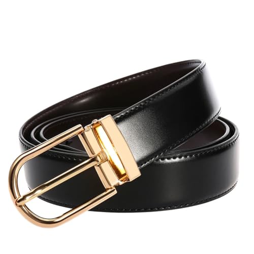 Leather Belts For Men Gold Metal Buckle Natural Leather Belt Casual Business Belts For Daily Wear3